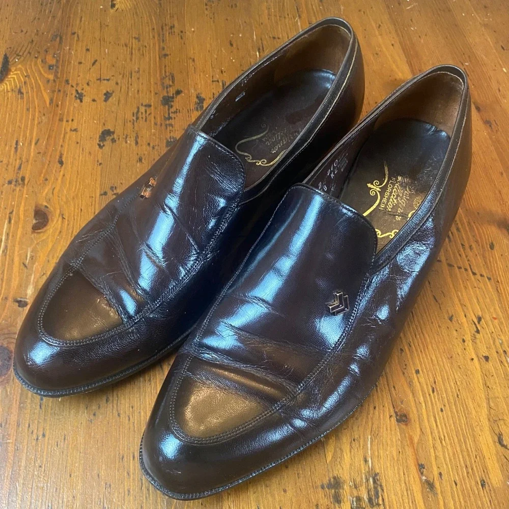 Florsheim Designer Collection Mens 8.5 D Brown‎ Leather Loafer Dress Shoes
